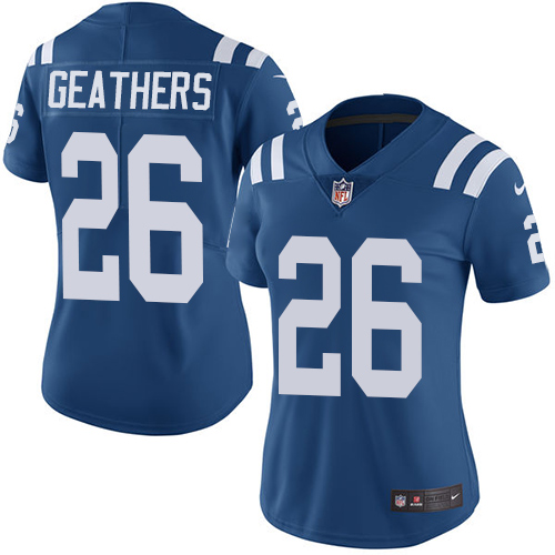 Indianapolis Colts #26 Limited Clayton Geathers Royal Blue Nike NFL Home Women Vapor Untouchable jerseys->indianapolis colts->NFL Jersey
